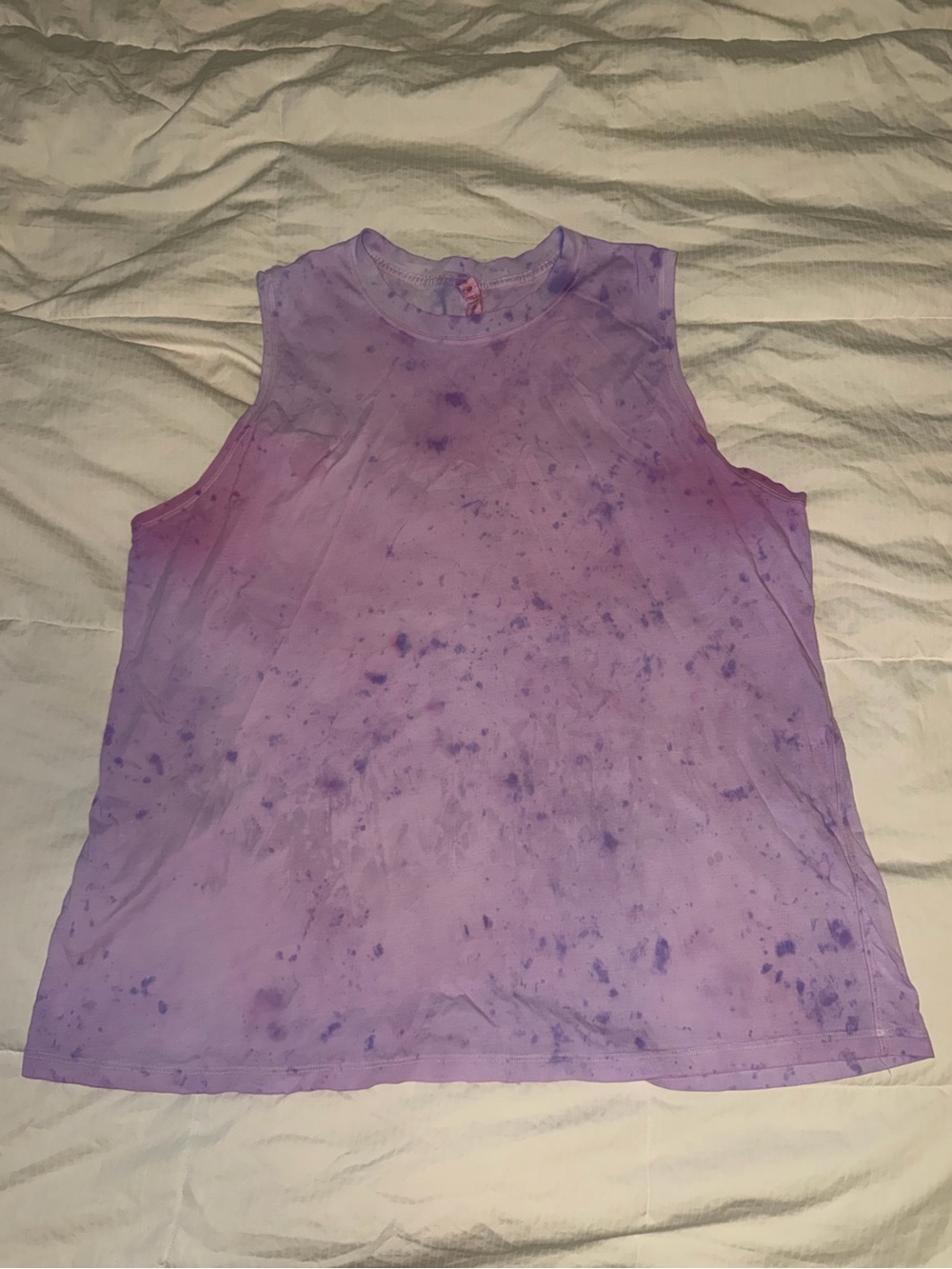 Lululemon Athletica Tie-Dyed Cotton-Blend Tank Top